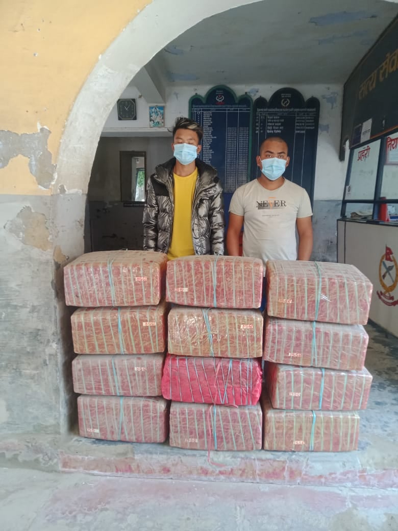 थाहानगरका २ युवा लागुऔषध गाँजासहित रौतहटमा पक्राउ
